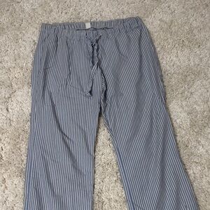 Striped Blue Women Pajama Pants